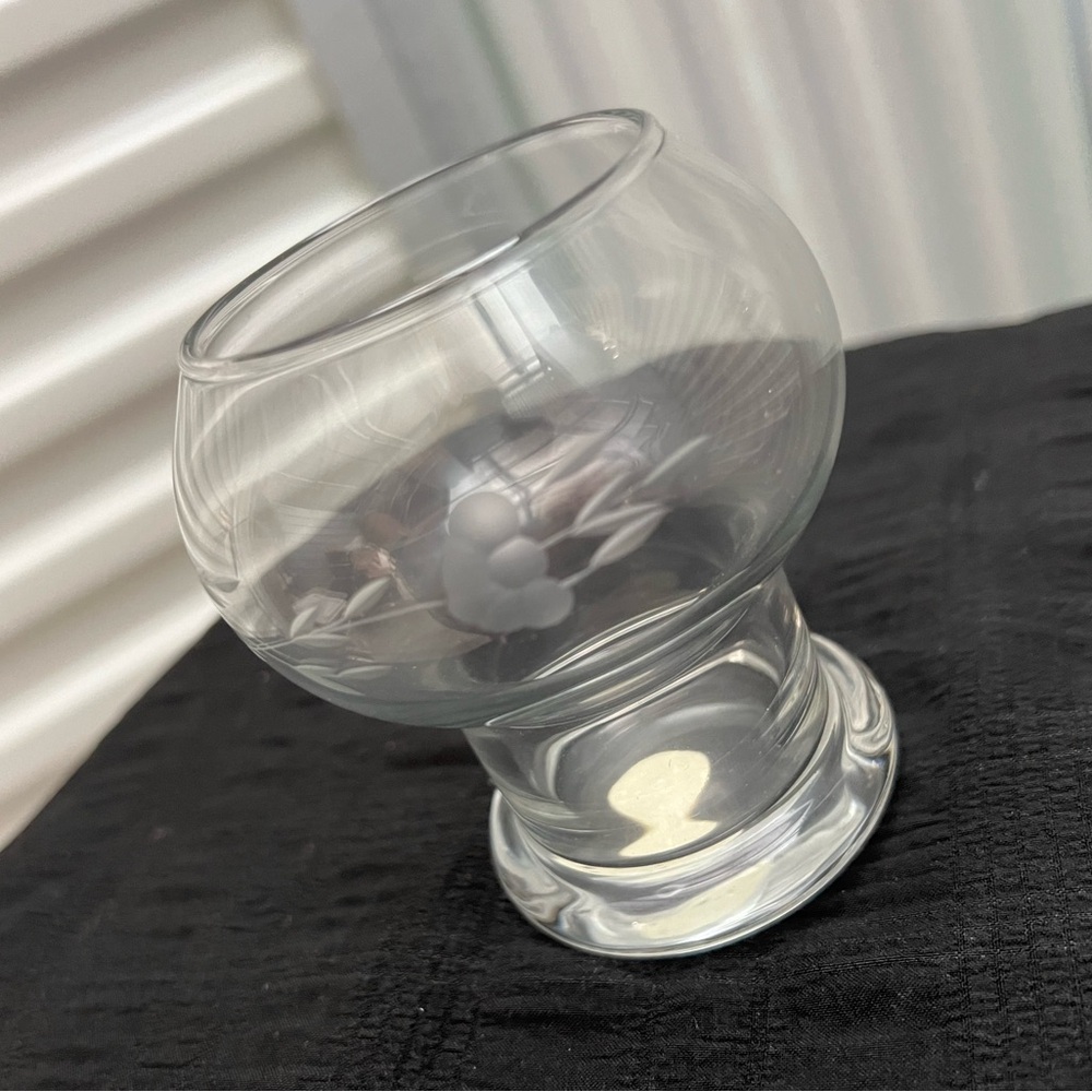 Princess House Crystal 4" Votive Candleholder Heritage Pattern Blown Glass